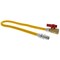 Jones Stephens 3/8" OD (1/4" ID) Gas Connector, 3/8" MIP x 1/2" FIP Ball Valve x 36" G70216 - alternate 4